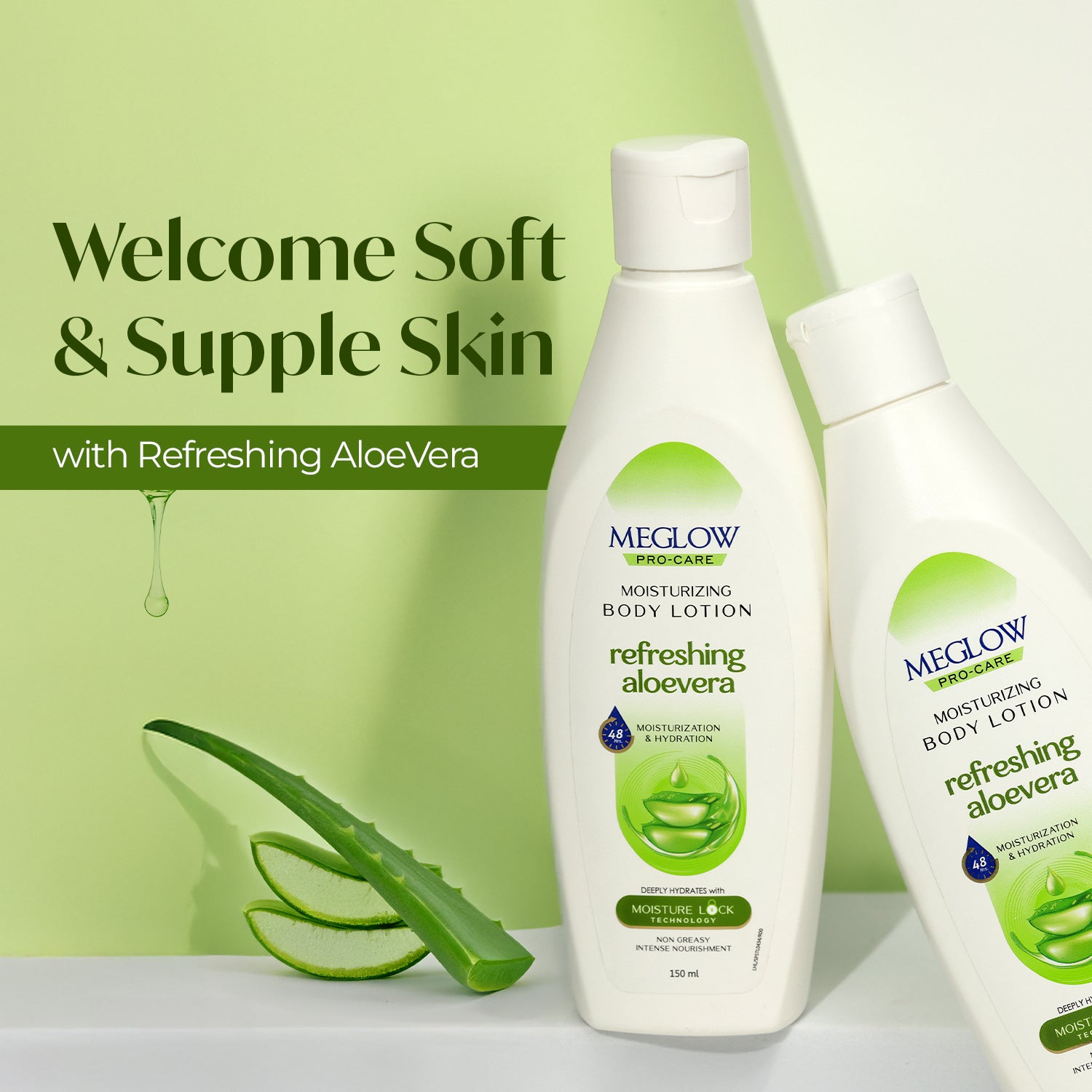 Meglow Refreshing Aloevera Moisturizing Body Lotion