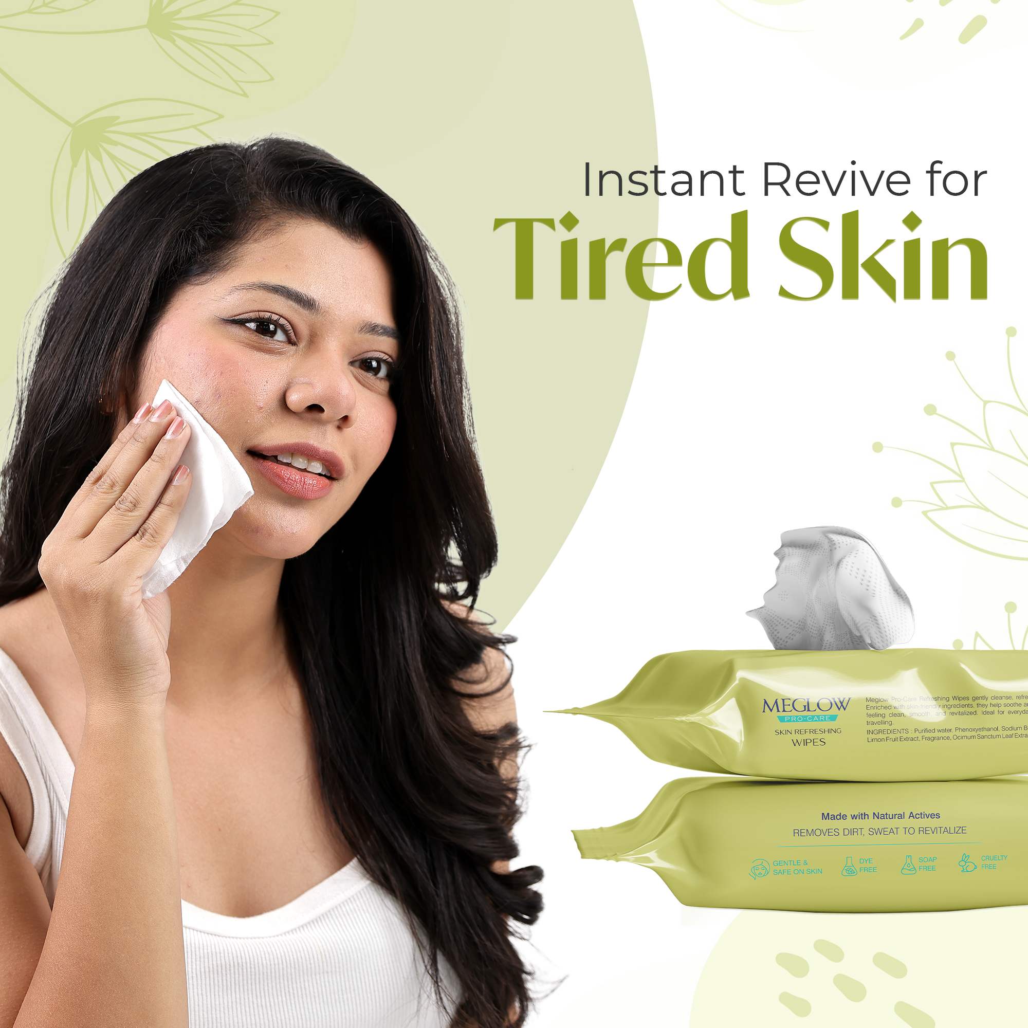 Meglow Skin Refreshing Wipes