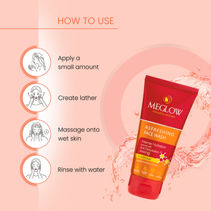 MEGLOW
REFRESHING
FACE WASH hOW TO USE