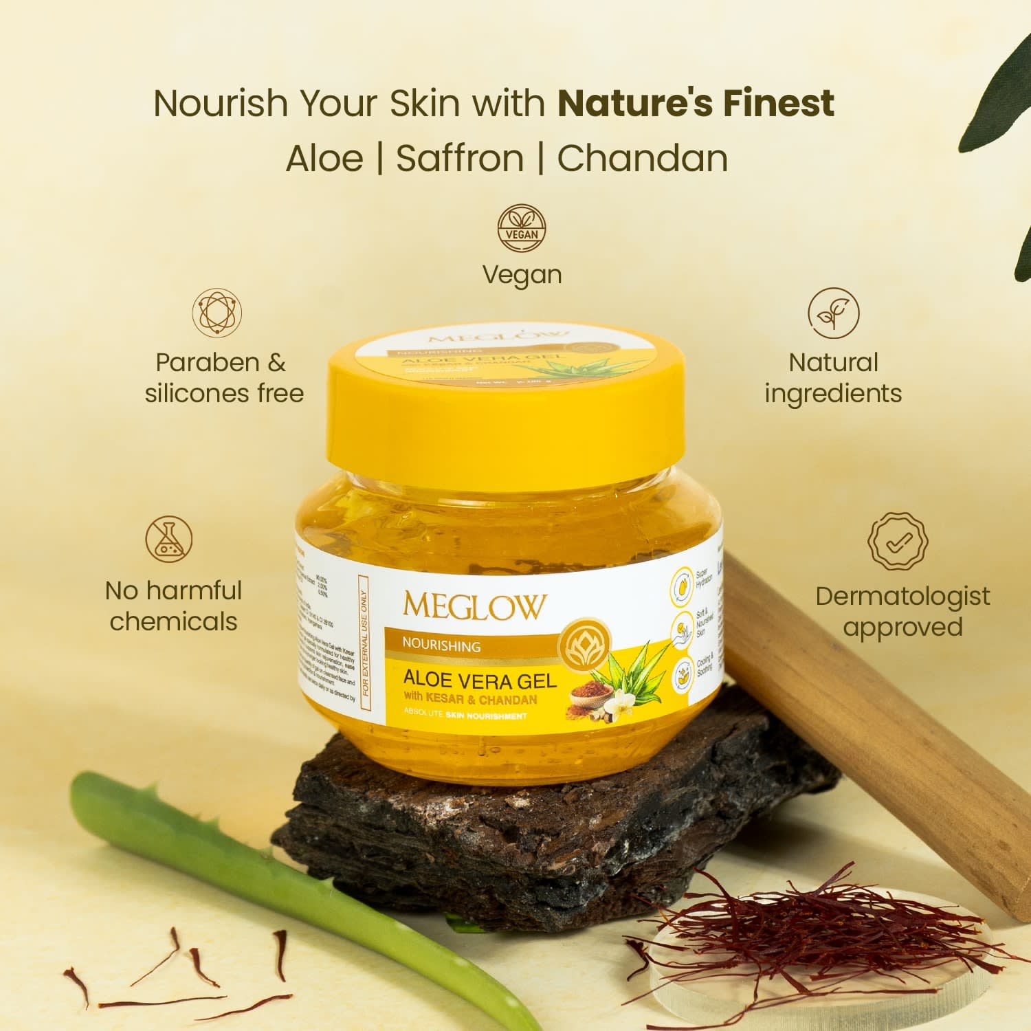 Aloe Vera Gel with Kesar