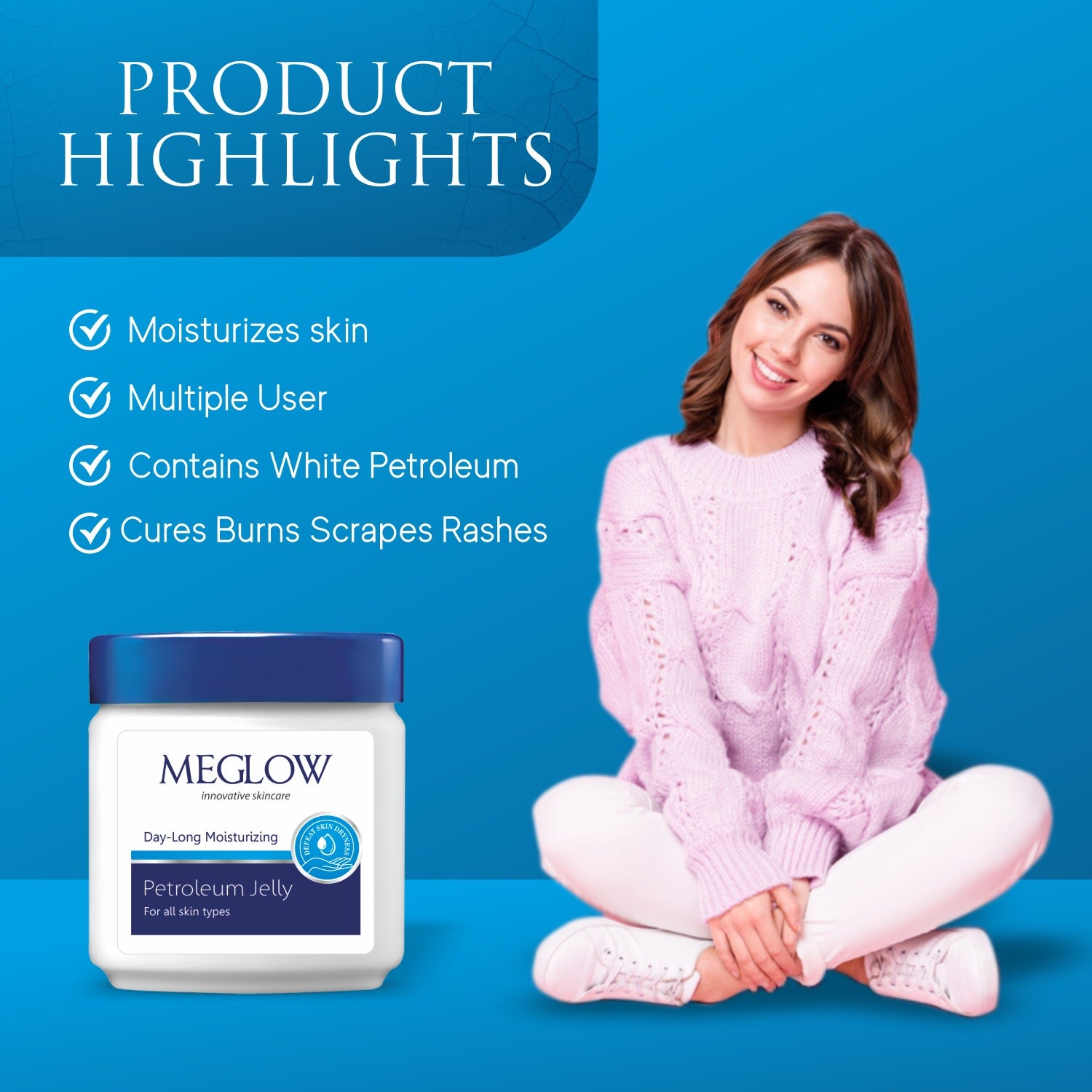 Meglow  Moisturizes skin