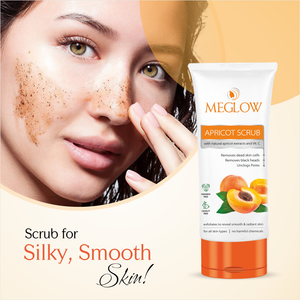 Meglow Apricot Scrub 70g scrub for silky smooth 