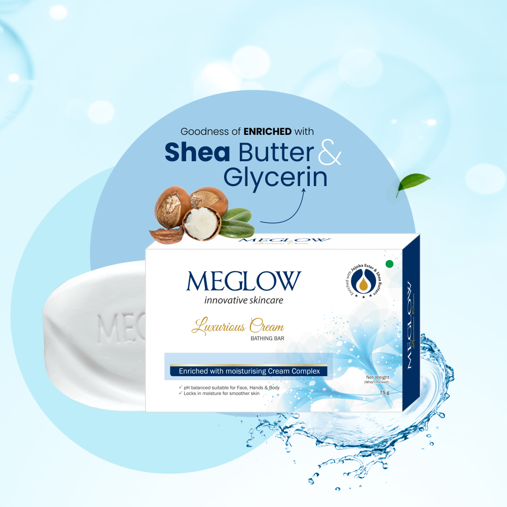 Meglow Soap Combo  Luxurious Cream Shea Butter Glycerin