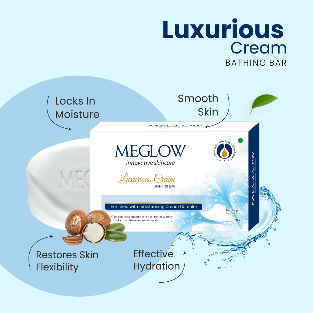 Meglow Soap Combo  Luxurious Cream